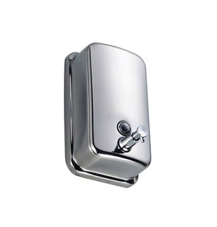 Distributeur manuel de savon liquide en acier inoxydable 1000 ml avec clé | Tecom