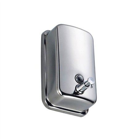 Distributeur manuel de savon liquide en acier inoxydable 1000 ml avec clé | Tecom
