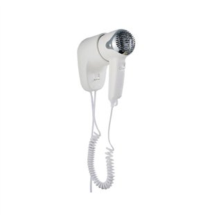 Sèche-cheveux mural à bouton-poussoir à 2 vitesses 230×90×175 mm - Smart Jet | Tecom