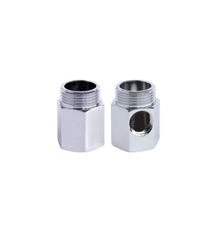 Paire d'entretoises fixes M/F 3/4"×3/8" chromées | Tecom