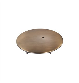 Couvercle en laiton brossé pour bonde de douche Low Round | Tecom