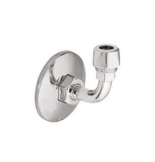 Coude de sous-bassin orientable à 90° et coude extractible 1/2"×3/8"×10 cm | Tecom