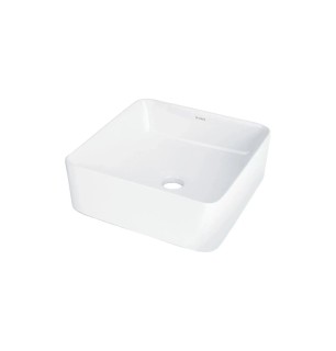 Lavabo carré en céramique blanche à poser 345 mm - Veronik