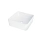 Lavabo carré en céramique blanche à poser 345 mm - Veronik Lavabo carré en céramique blanche à poser 345 mm - Veronik