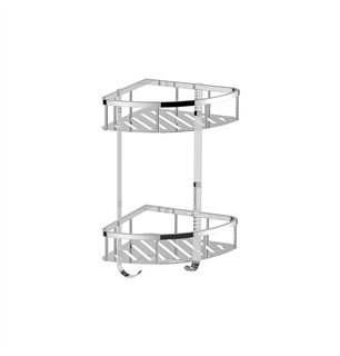 Douche d'angle double en acier inoxydable chromé - Giada | Tecom