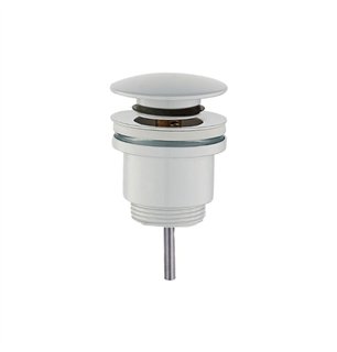 Prise universelle ronde blanc mat click clack 1"1/4 | Tecom