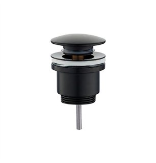 Vidange universelle ronde noire matte click clack 1"1/4 | Tecom