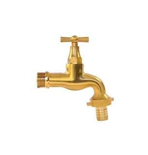 Robinet en laiton jaune poli 1/2" | Tecom