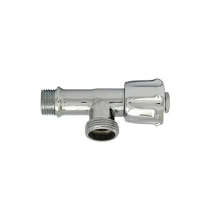 Robinet droit pour machine à laver chromé 1/2"×3/4" | Tecom