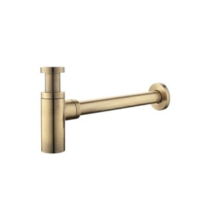 Siphon de meuble rond haut bronze 1"1/4 | Tecom