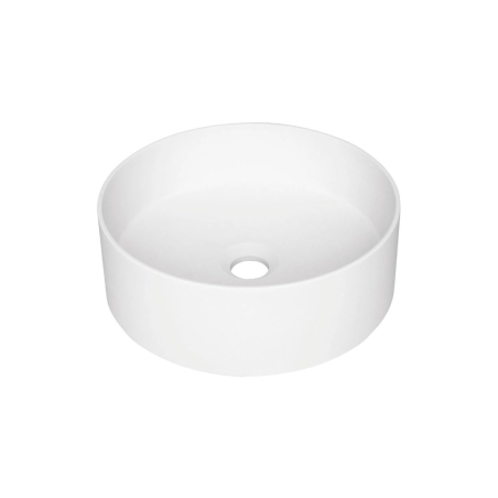 Lavabo rond en granit Ø36 cm avec plan en albâtre - Delia