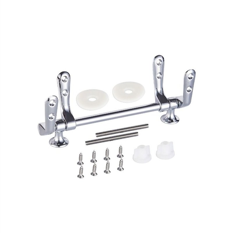 Paire de charnières fixes pour sièges de toilettes avec barre de fixation | Tecom Paire de charnières fixes pour sièges de toilettes avec barre de fixation | Tecom