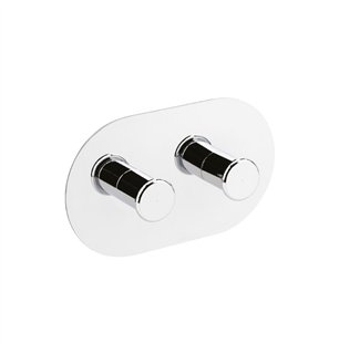 Cintre double en acier inoxydable chromé - Giada | Tecom