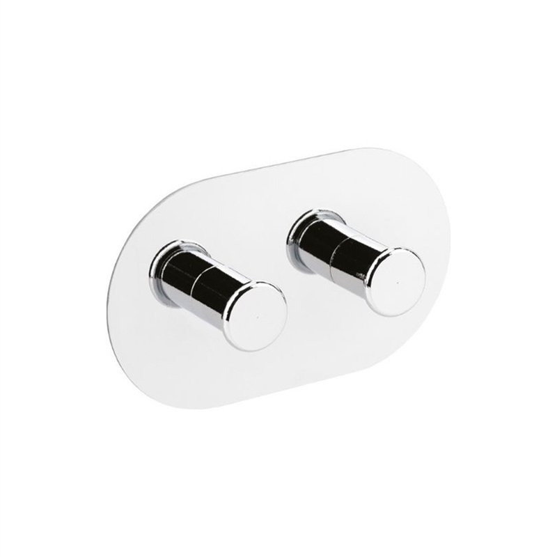 Cintre double en acier inoxydable chromé - Giada | Tecom Cintre double en acier inoxydable chromé - Giada | Tecom