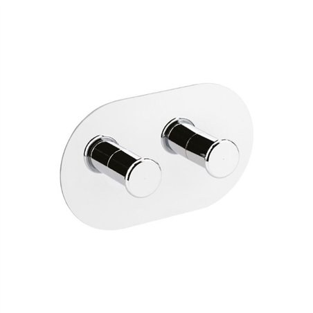 Cintre double en acier inoxydable chromé - Giada | Tecom