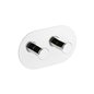 Cintre double en acier inoxydable chromé - Giada | Tecom