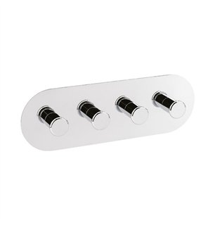 Cintre quadruple en acier inoxydable chromé - Giada | Tecom