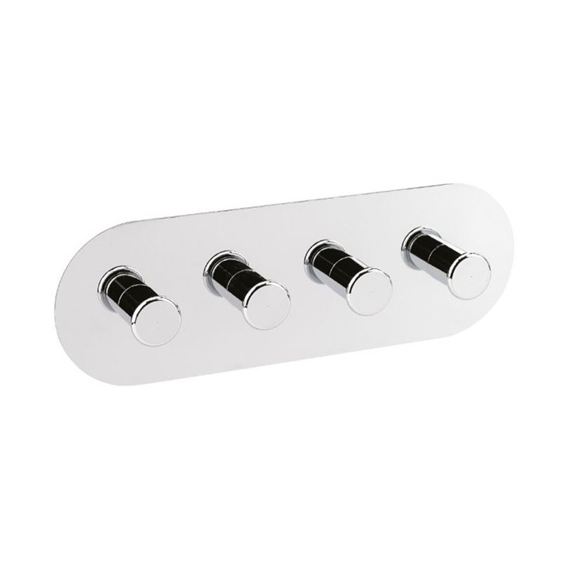 Cintre quadruple en acier inoxydable chromé - Giada | Tecom Cintre quadruple en acier inoxydable chromé - Giada | Tecom