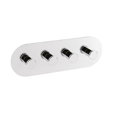 Cintre quadruple en acier inoxydable chromé - Giada | Tecom