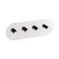 Cintre quadruple en acier inoxydable chromé - Giada | Tecom