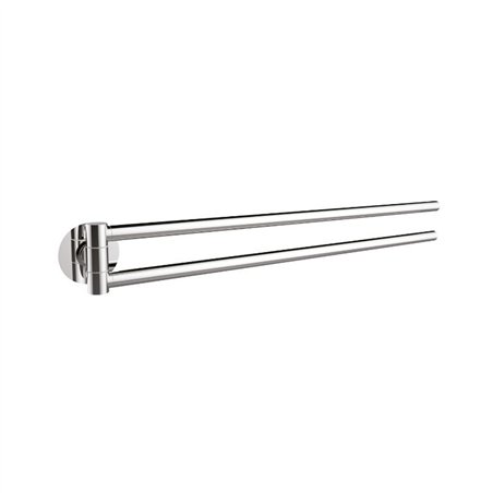 Porte-serviettes à double articulation en acier chromé robuste - Giada | Tecom