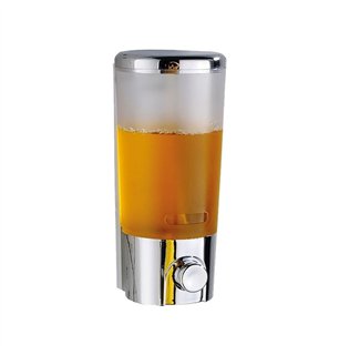 Dispenser sapone liquido manuale 380 ml cromato – Easy | Tecom
