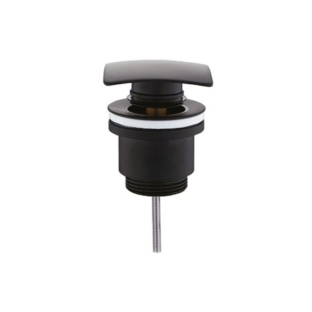 Prise universelle carrée noire matte click clack 1"1/4 | Tecom