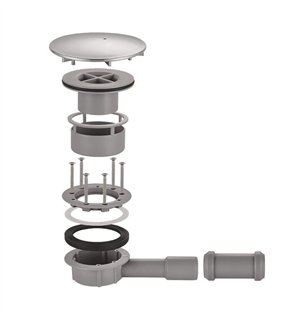 Siphon de douche ABS Low Round Ø 90 mm | Tecom