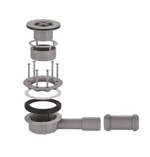 Siphon de douche ABS Low Round Ø 90 mm | Tecom