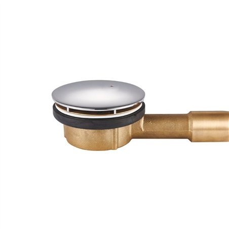 Bonde de douche basse ronde en laiton chromé Ø 90 mm | Tecom