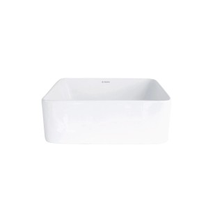 Lavabo carré en céramique blanche à poser 345 mm - Veronik