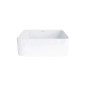 Lavabo carré en céramique blanche à poser 345 mm - Veronik Lavabo carré en céramique blanche à poser 345 mm - Veronik