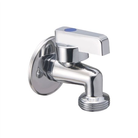 Robinet à boisseau sphérique de luxe pour machine à laver, poignée en métal chromé 1/2"×3/4" | Tecom