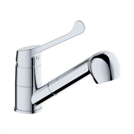 Mitigeur d'évier levier clinique douche extractible 2 jets - Timeless | Tecom