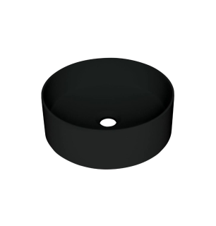 Ø36 cm lavabo rond en granit avec plan noir - Delia