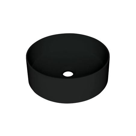 Ø36 cm lavabo rond en granit avec plan noir - Delia