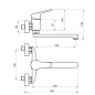Mélangeur évier mural chromé Ø40 mm laiton - Intemporel | Tecom Mélangeur évier mural chromé Ø40 mm laiton - Intemporel | Tecom