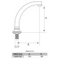 Bec orientable chromé pour lavabo 150 mm 1/2" M | Tecom Bec orientable chromé pour lavabo 150 mm 1/2" M | Tecom