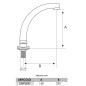 Bec orientable chromé pour lavabo 200 mm 1/2" M | Tecom Bec orientable chromé pour lavabo 200 mm 1/2" M | Tecom