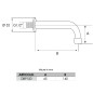 Bec de lavabo mural L chrome 150 mm 1/2" M | Tecom Bec de lavabo mural L chrome 150 mm 1/2" M | Tecom
