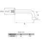 Bec de lavabo mural L chrome 200 mm 1/2" M | Tecom Bec de lavabo mural L chrome 200 mm 1/2" M | Tecom