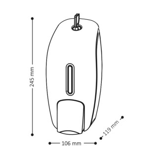 Distributeur de savon blanc/gris 800 ml avec clé - Deluxe | Tecom