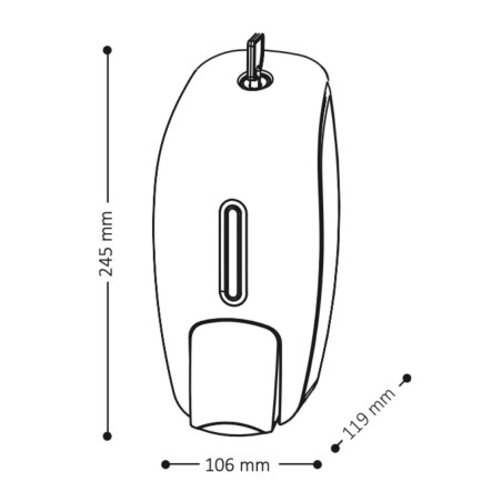 Distributeur de savon blanc/gris 800 ml avec clé - Deluxe | Tecom