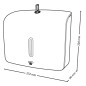 Distributeur d'essuie-tout blanc/gris 300 feuilles avec clé - Deluxe | Tecom Distributeur d'essuie-tout blanc/gris 300 feuilles avec clé - Deluxe | Tecom