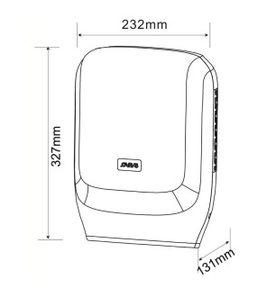 Sèche-mains électrique avec capteur 800 W blanc/gris - Deluxe | Tecom