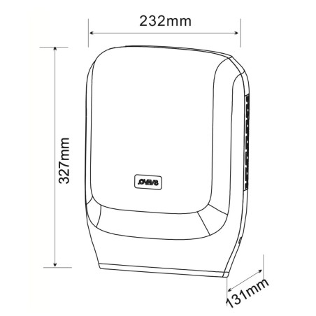 Sèche-mains électrique avec capteur 800 W blanc/gris - Deluxe | Tecom