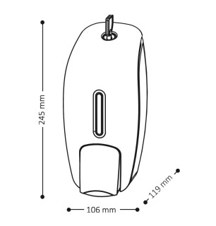 Distributeur manuel de savon noir 800 ml avec clé - Deluxe | Tecom