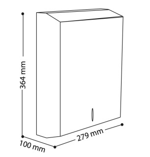 Distributeur de serviettes en papier en acier inoxydable poli 600 feuilles avec clé - Acier | Tecom