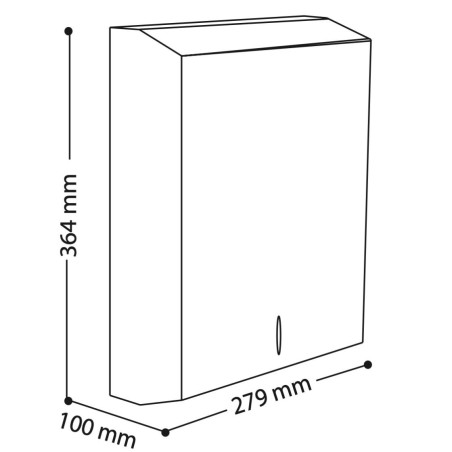 Distributeur de serviettes en papier en acier inoxydable poli 600 feuilles avec clé - Acier | Tecom