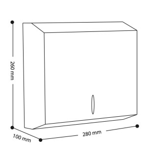 Distributeur de serviettes en papier en acier inoxydable poli 400 feuilles avec clé - Acier | Tecom